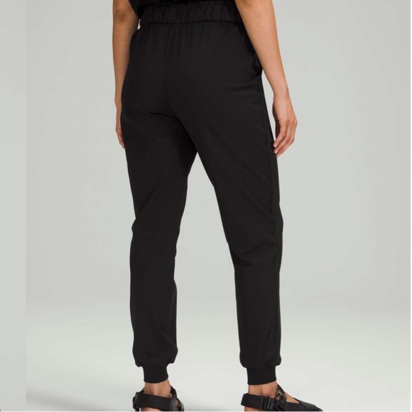 Lululemon Stretch High-Rise Black Drawstring Athletic Joggers - Picture 4 of 10